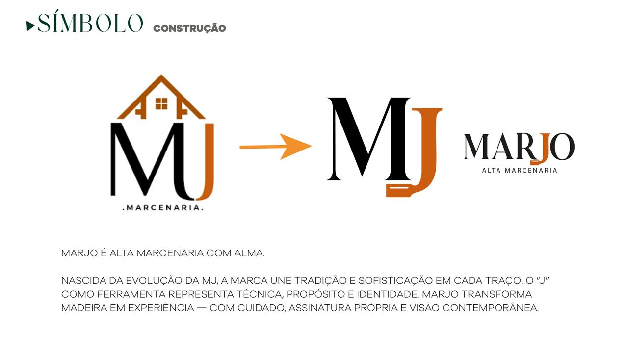 Marjo · Alta Marcenaria: branding